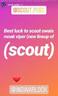 sc0ut's Instagram story